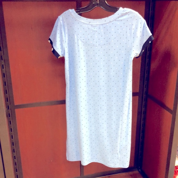 Womens Poly Spandex Peached Jersey Sleepshirt with cuffs, Chest pocket & slits - Picture 2 of 3